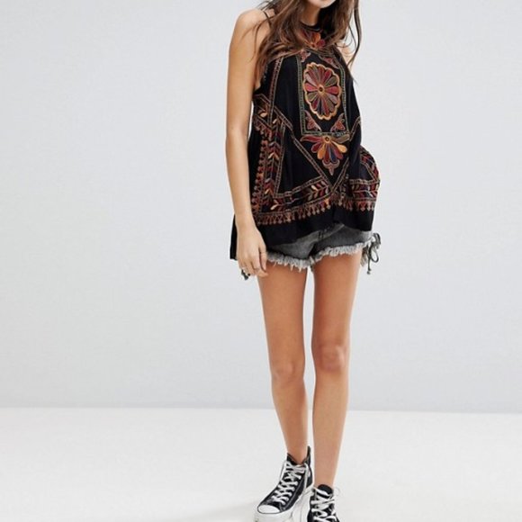 free people isabella embroidery  TANK TOP SIZE M - Picture 4 of 6